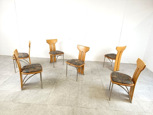 Postmodern Italian Dining Chairs, 1980s, Set of 6-IRH-1776641