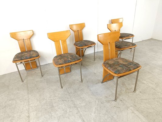 Postmodern Italian Dining Chairs, 1980s, Set of 6-IRH-1776641