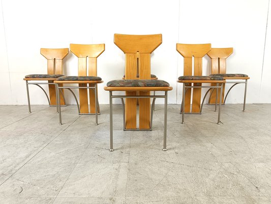 Postmodern Italian Dining Chairs, 1980s, Set of 6-IRH-1776641