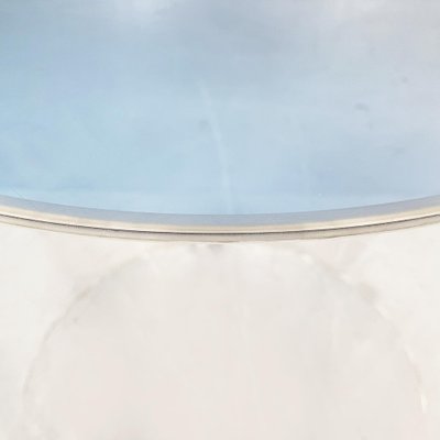 Postmodern Italian Grey and Blue Acrylic Glass Cylindrical Coffee Tables, 2000s, Set of 2-GDD-1385870