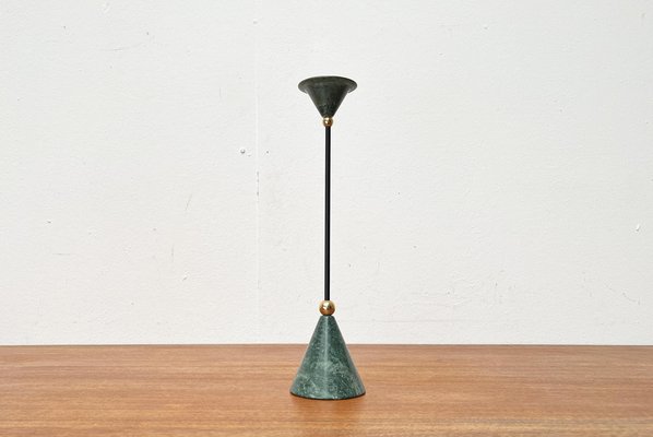 Postmodern Italian Metal and Stone Candleholder, 1980s-UAH-1731912