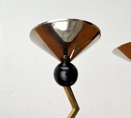 Postmodern Italian Metal Candleholders, 1980s, Set of 2-UAH-1725101