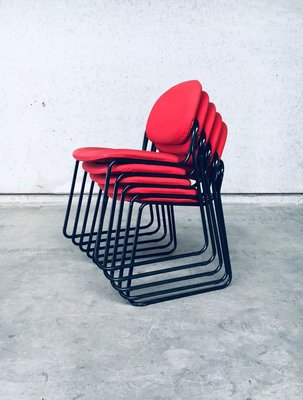 Postmodern Italian Stacking Chair Set from Talin, 1980s, Set of 5-RQV-897108