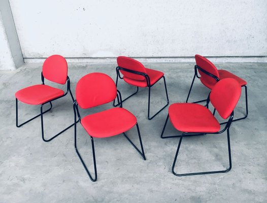 Postmodern Italian Stacking Chair Set from Talin, 1980s, Set of 5-RQV-897108