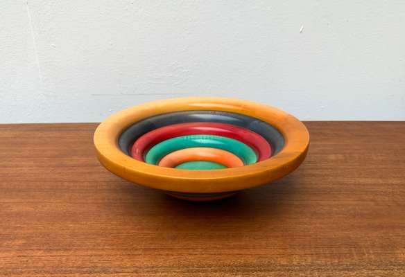 Postmodern Italian Wooden Bowl by Pietro Manzoni-UAH-1273844