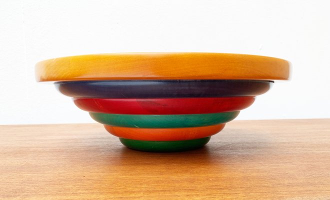 Postmodern Italian Wooden Bowl by Pietro Manzoni-UAH-1273844