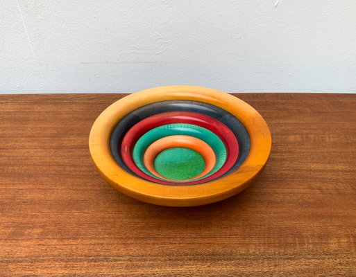 Postmodern Italian Wooden Bowl by Pietro Manzoni-UAH-1273844