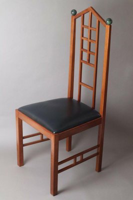 Postmodern Jade Leather Chair, 1980s-ESB-1376486