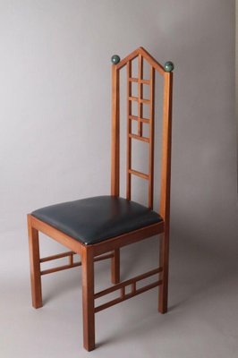 Postmodern Jade Leather Chair, 1980s-ESB-1376486