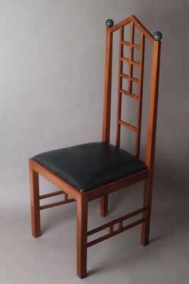 Postmodern Jade Leather Chair, 1980s-ESB-1376486