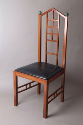 Postmodern Jade Leather Chair, 1980s-ESB-1376486