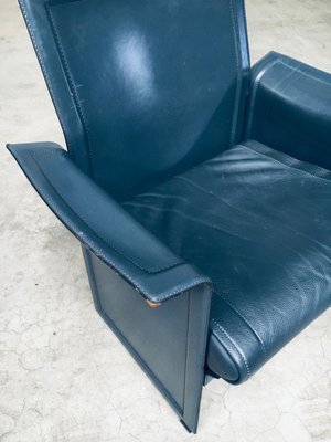 Postmodern Korium KM1 Leather Armchair by Tito Agnoli for Matteo Grassi, Italy, 1980s-RQV-2036277