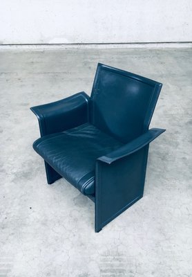 Postmodern Korium KM1 Leather Armchair by Tito Agnoli for Matteo Grassi, Italy, 1980s-RQV-2036277