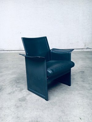 Postmodern Korium KM1 Leather Armchair by Tito Agnoli for Matteo Grassi, Italy, 1980s-RQV-2036277