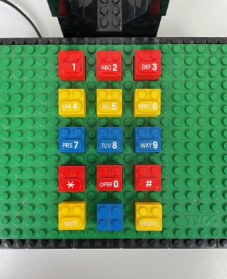 Postmodern Lego Telephone Phone from Tyco-LYQ-1171483