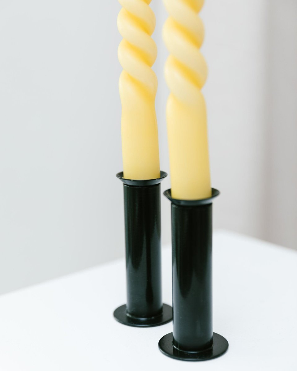 Postmodern Metal Candlesticks from Ikea, 1980s, Set of 2