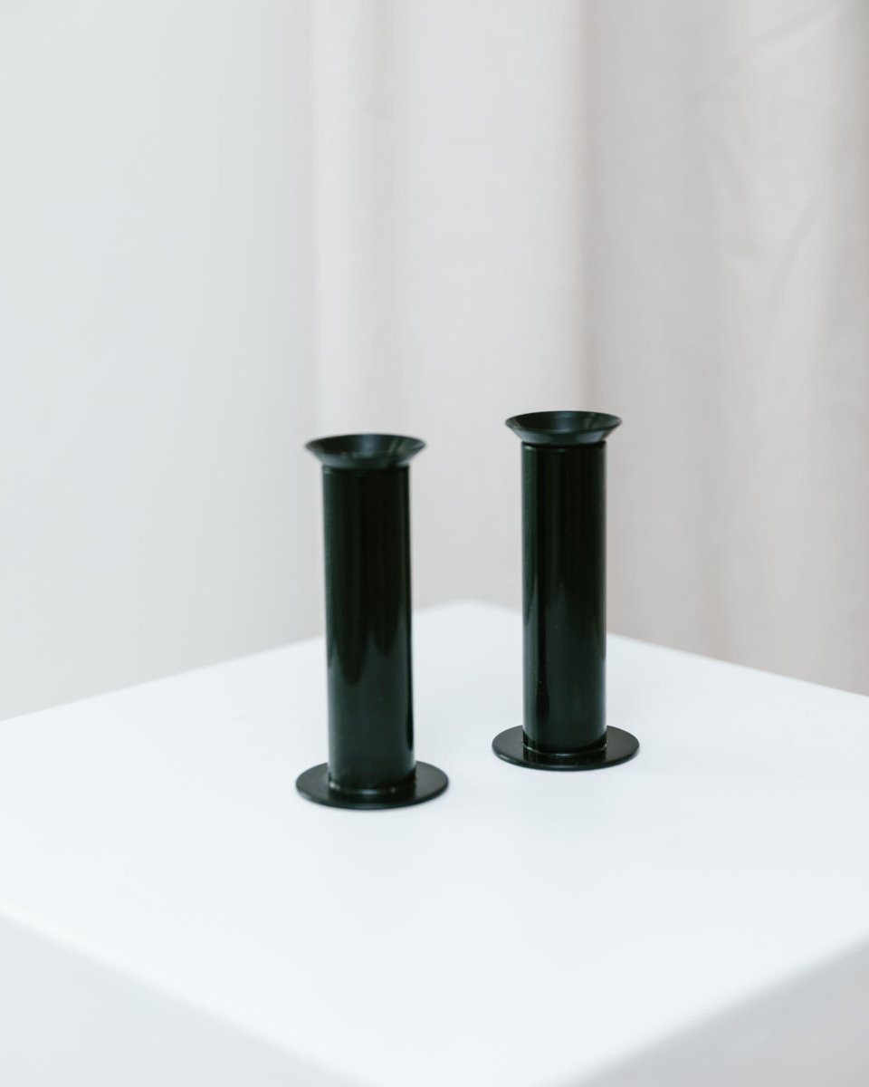 Postmodern Metal Candlesticks from Ikea, 1980s, Set of 2