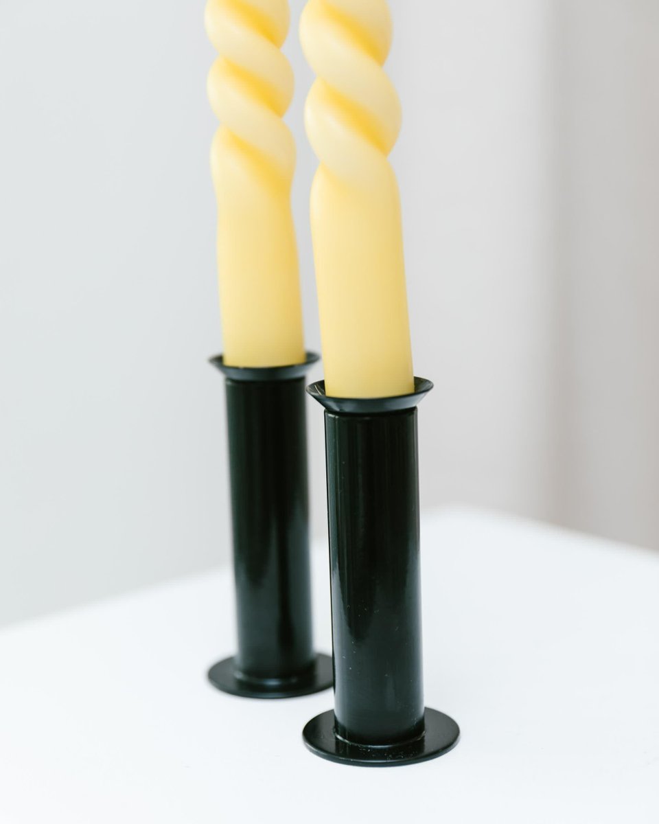 Postmodern Metal Candlesticks from Ikea, 1980s, Set of 2