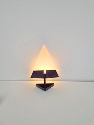 Postmodern Metal & Glass Wall Lamp, Italy, 1980s-AXJ-2027128