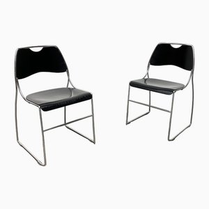 Postmodern Minimalist Stacking Chairs, 1980s, Set of 2-UAH-1731892