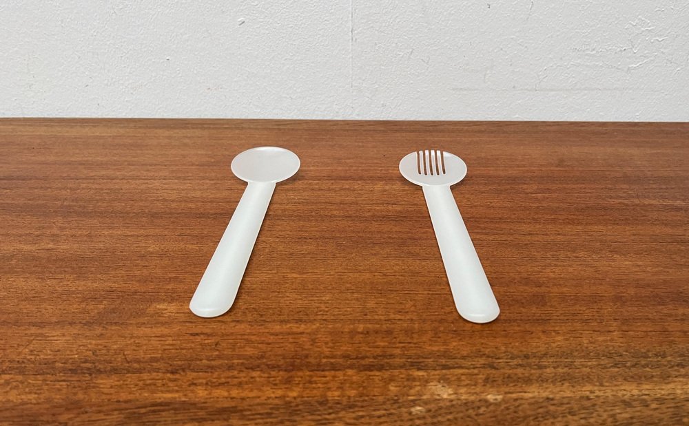 Postmodern Minimalist Swiss Salad Servers, Set of 2