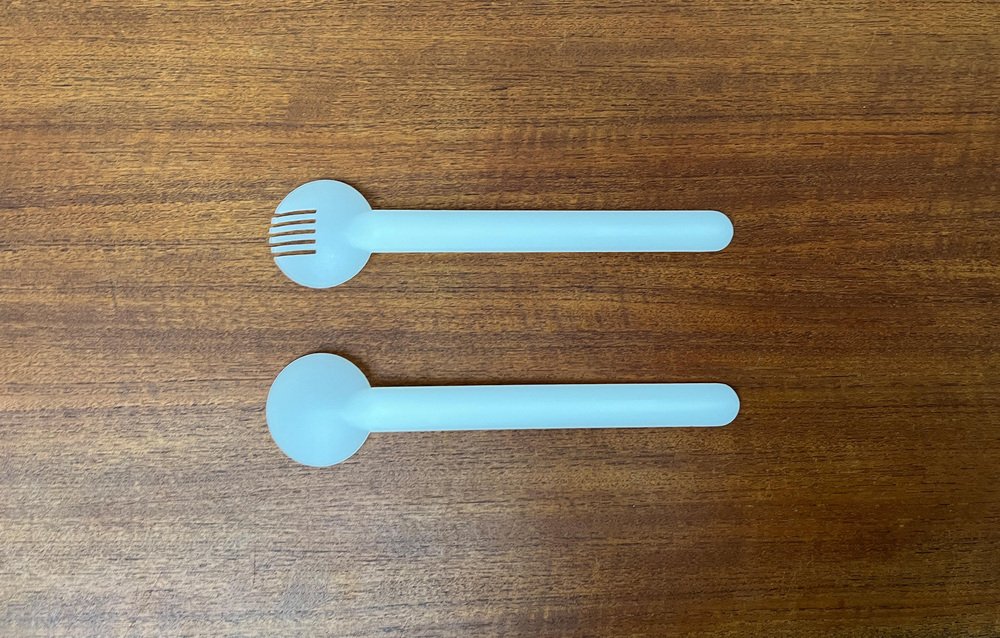 Postmodern Minimalist Swiss Salad Servers, Set of 2