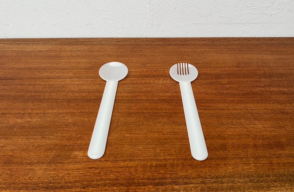 Postmodern Minimalist Swiss Salad Servers, Set of 2