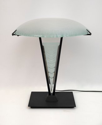 Postmodern Murano Glass Mushroom Table Lamp, Italy, 1980s-FER-1359202