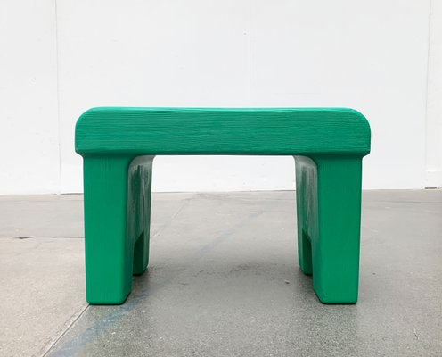 Postmodern Plastic Faux Wood Stool-UAH-1141801