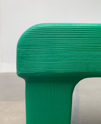 Postmodern Plastic Faux Wood Stool-UAH-1141801