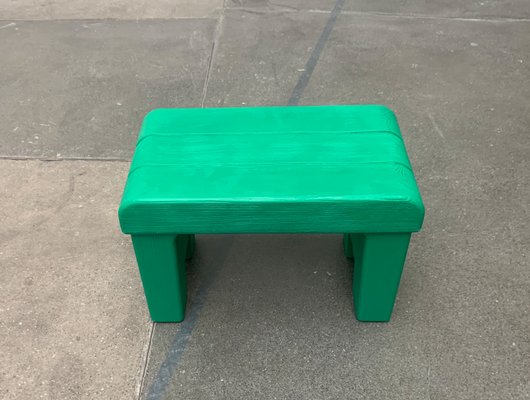 Postmodern Plastic Faux Wood Stool-UAH-1141801