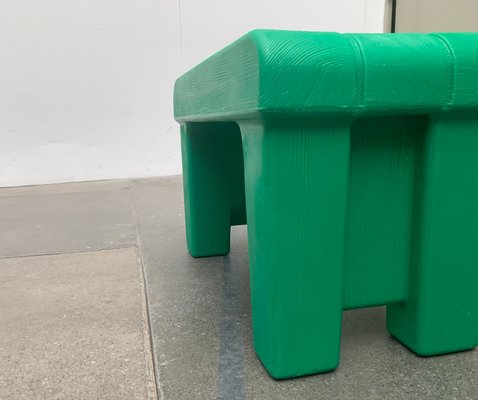 Postmodern Plastic Faux Wood Stool-UAH-1141801