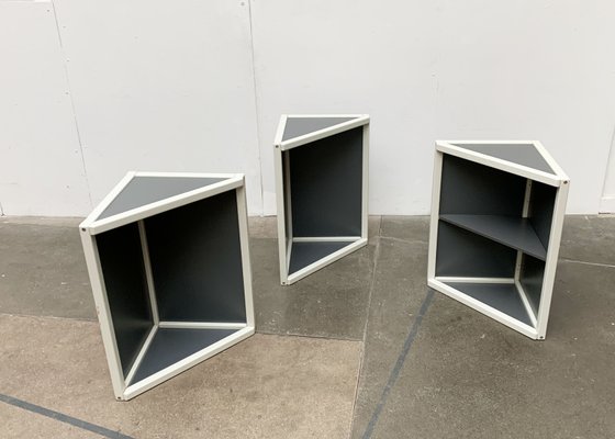 Postmodern Profilsystem Corner Cabinets by Elmar Flötotto for Flötotto, Germany, 1980s, Set of 3-UAH-1425189