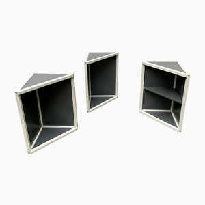 Postmodern Profilsystem Corner Cabinets by Elmar Flötotto for Flötotto, Germany, 1980s, Set of 3-UAH-1425189