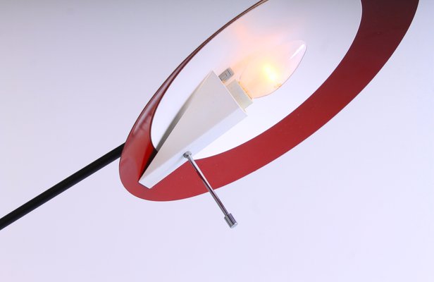 Postmodern Red and Black Adjustable Counterbalance Table Light from Herda, 1980s-XT-1359456