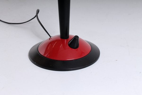 Postmodern Red and Black Adjustable Counterbalance Table Light from Herda, 1980s-XT-1359456