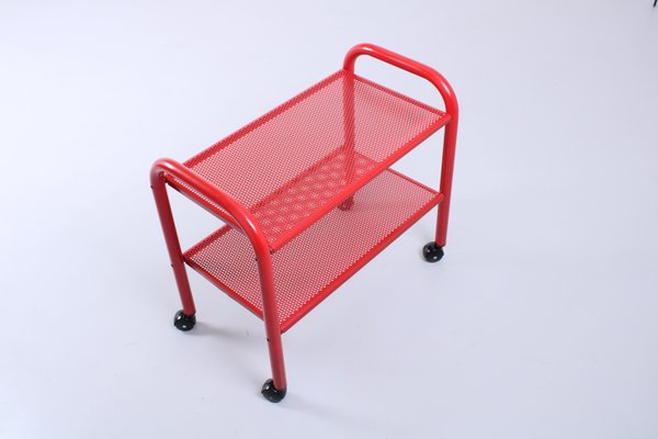 Postmodern Red Metal Trolley by Habitat, 1980s-XT-2034933