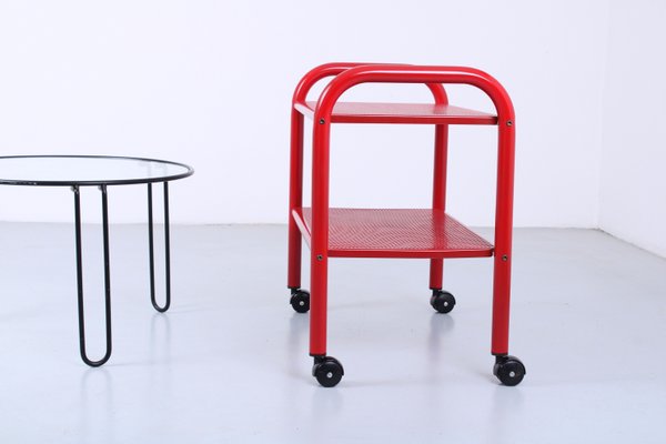 Postmodern Red Metal Trolley by Habitat, 1980s-XT-2034933