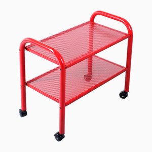 Postmodern Red Metal Trolley by Habitat, 1980s-XT-2034933