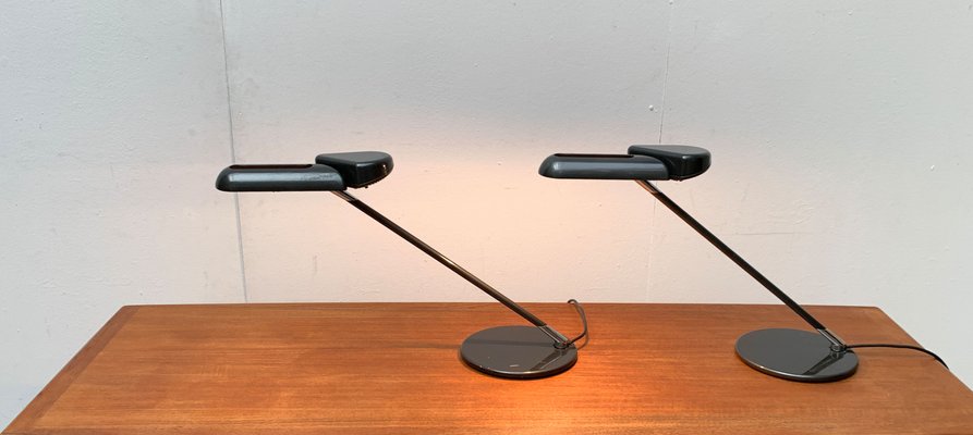 Postmodern Ring A400 Table Lamps by Bruno Gecchelin for Arteluce, Italy, 1970s, Set of 2-UAH-1358163