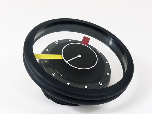 Postmodern Round Pop Art Desk or Table Clock, Italy, 1990s-MWV-1719807