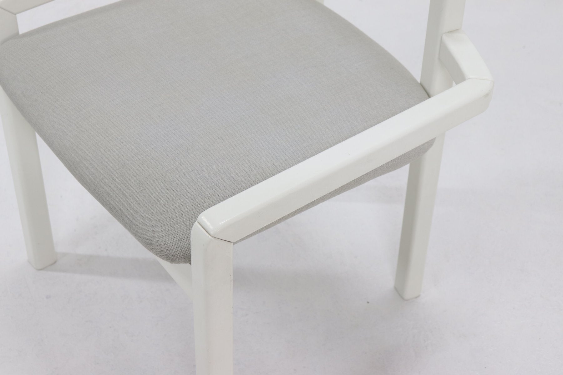 Postmodern Side Chair in White Lacquered Wood, 1980s