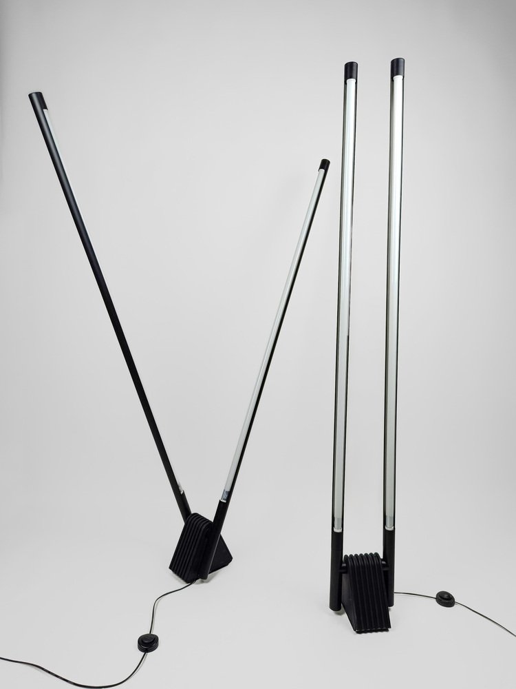 Postmodern Sistema Flu A Floor Lamp by Rodolfo Bonetto for Luci Italia