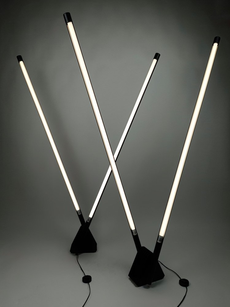 Postmodern Sistema Flu A Floor Lamp by Rodolfo Bonetto for Luci Italia