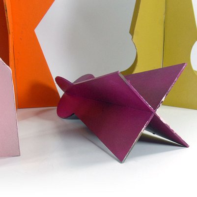 Postmodern Spatial Cardboard Forms, 1980s, Set of 10-GIW-1793662