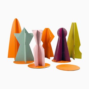 Postmodern Spatial Cardboard Forms, 1980s, Set of 10-GIW-1793662