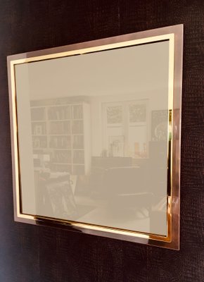 Postmodern Square Bronze Mirror from Belgo Chrom, Belgium, 1980s-RQV-999495