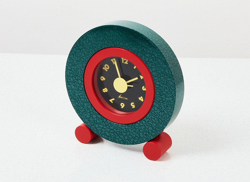 Postmodern Table Clock by George Sowden & Nathalie Du Pasquier for Neos of Lorenz, 1980s