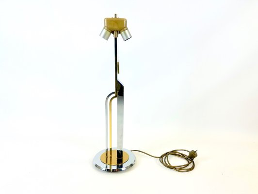 Postmodern Table Lamp in Brass & Chrome from Schröder & Co, 1990s-ZCY-2033165