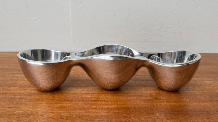 Postmodern Triple Metal Bowl by Steve Cozzolino for Nambe, 1990s-UAH-1705828